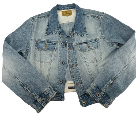 AGOLDE VINTAGE Cropped Jean Jacket Light Wash Women’s Size Medium Made In USA - Picture 11 of 11